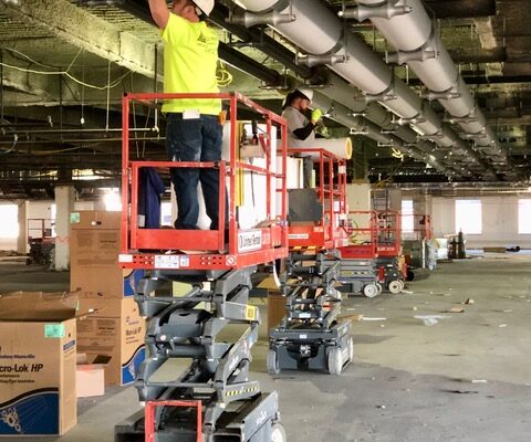 Large scale commercial building. Pipe and duct insulation.